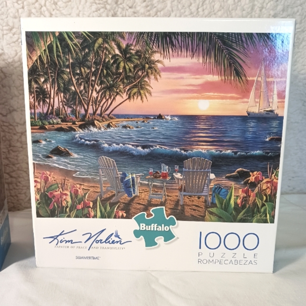 Buffalo 1000 Piece Puzzles X2 (1 Open, 1 Sealed) Josephine Wall, Kim Norlien - Picture 2 of 11